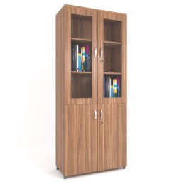Tủ gỗ cao cánh kính TG04K-2