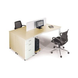 Cụm bàn làm việc chân sắt 2 vị trí BZCO14-2