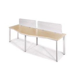 Cụm bàn làm việc chân sắt 2 vị trí BZCO14-2A