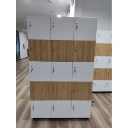 Tủ locker gỗ 15 ngăn cánh mở LK15