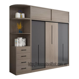 Tủ quần áo DH201 cánh trượt, thiết kế hiện đại của DOHOME