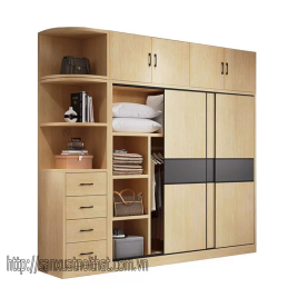 Tủ quần áo DH202 cánh trượt, thiết kế hiện đại của DOHOME