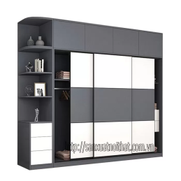 Tủ quần áo DH214 cánh trượt, thiết kế hiện đại của DOHOME