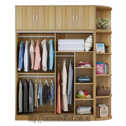 Tủ quần áo DH218 cánh trượt, thiết kế hiện đại của DOHOME